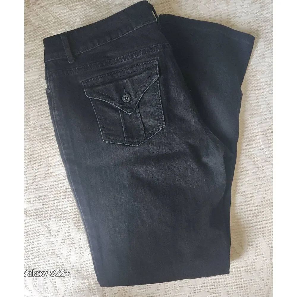 65  Simply Vera Vera Wang black straight leg jeans
